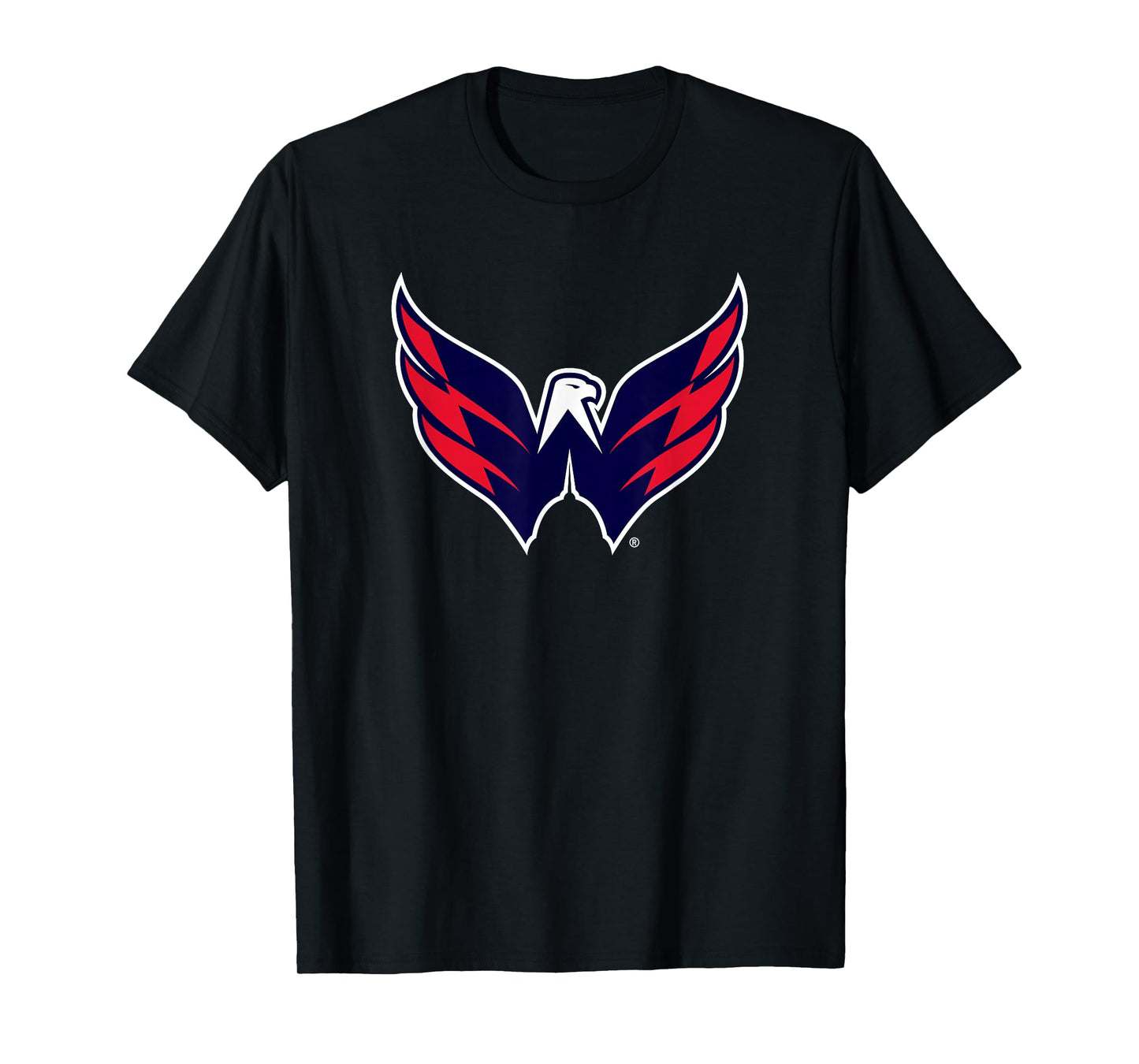 Washington Capitals Icon T-Shirt - Unisex-Adult, Black, Short Sleeve, Small