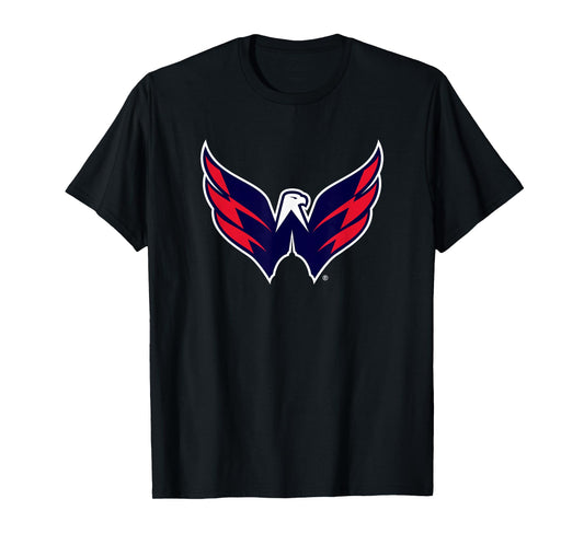 Washington Capitals Icon T-Shirt - Unisex-Adult, Black, Short Sleeve, Small