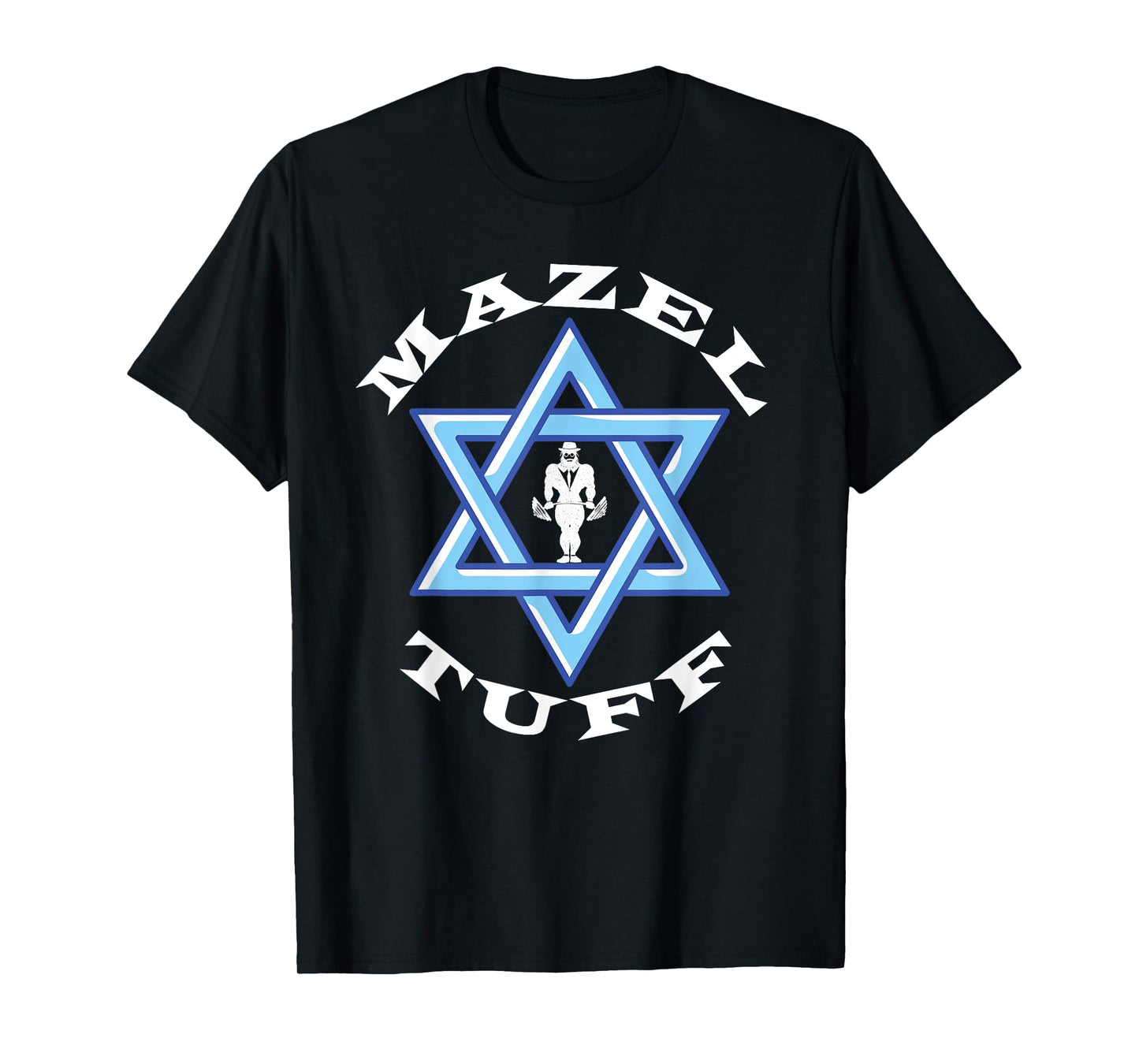 MAZEL TUFF Strong Gym Jew Weightlifting Rabbi Hanukkah T-Shirt