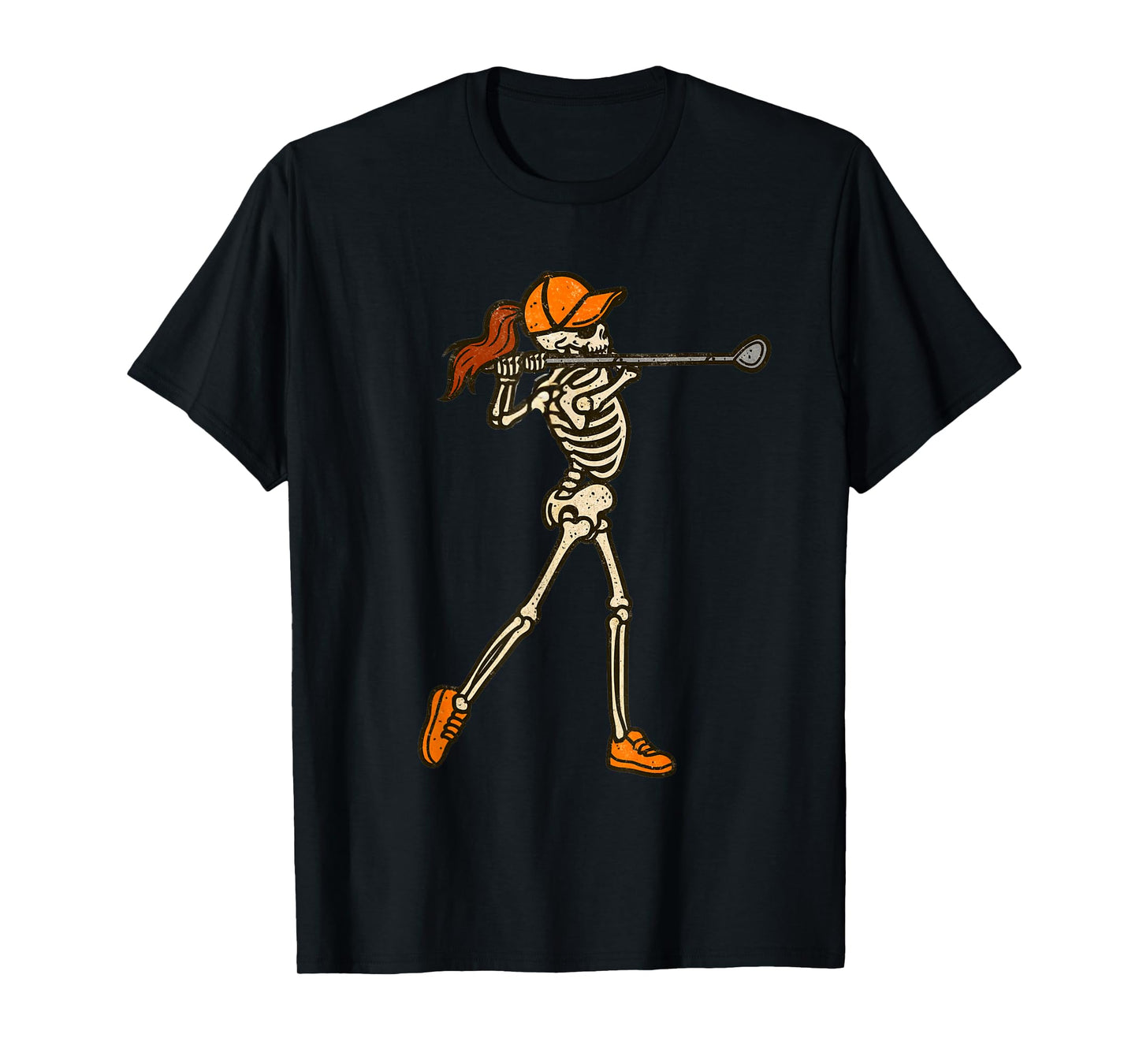 Halloween Women Golf Skeleton Funny Golf Halloween T-Shirt