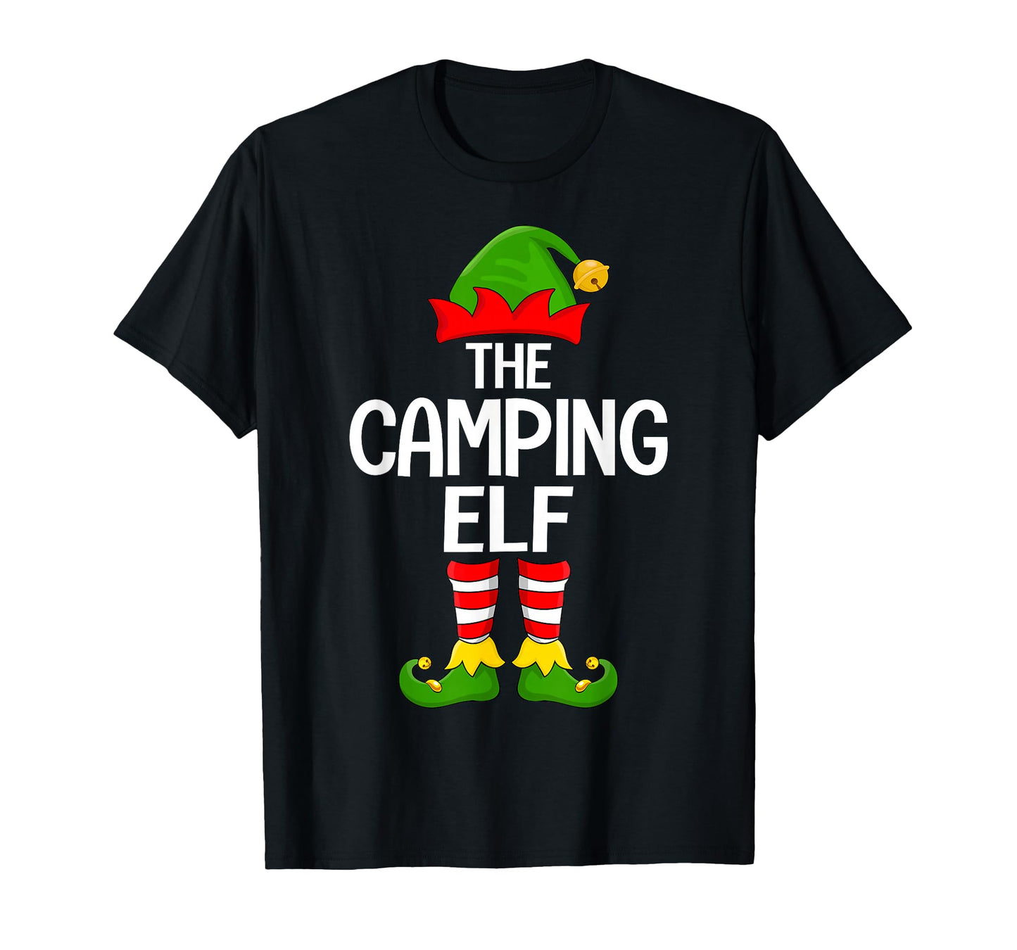 Camping Elf Xmas Matching Family Elf Squad Christmas T-Shirt