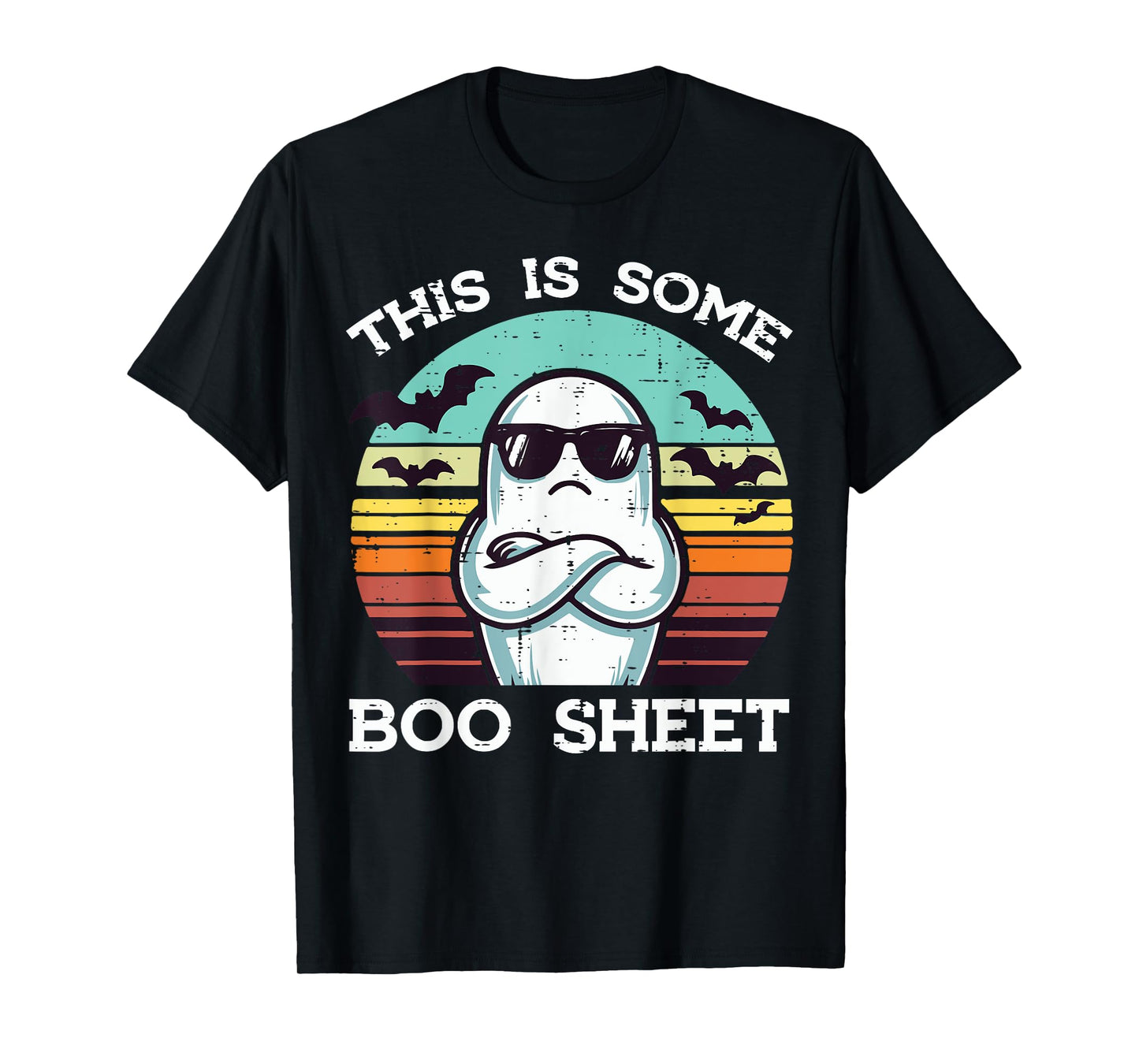 Halloween Ghost This Some Boo Sheet Retro Costume Men Women T-Shirt