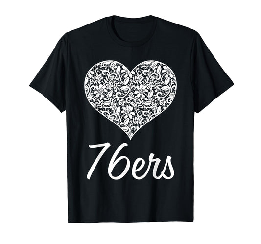 76Ers Independence Lace Heart HS T-Shirt