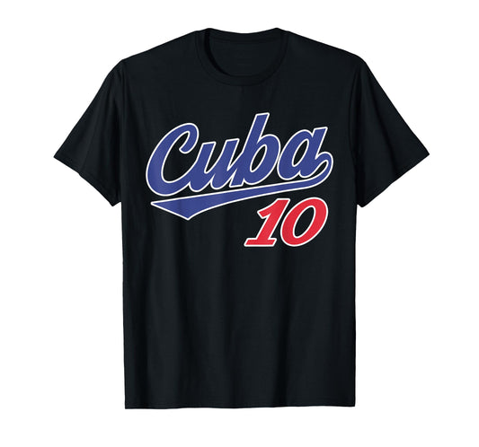 Cuba 10 Baseball Player Cuban Baseball Fans T-Shirt