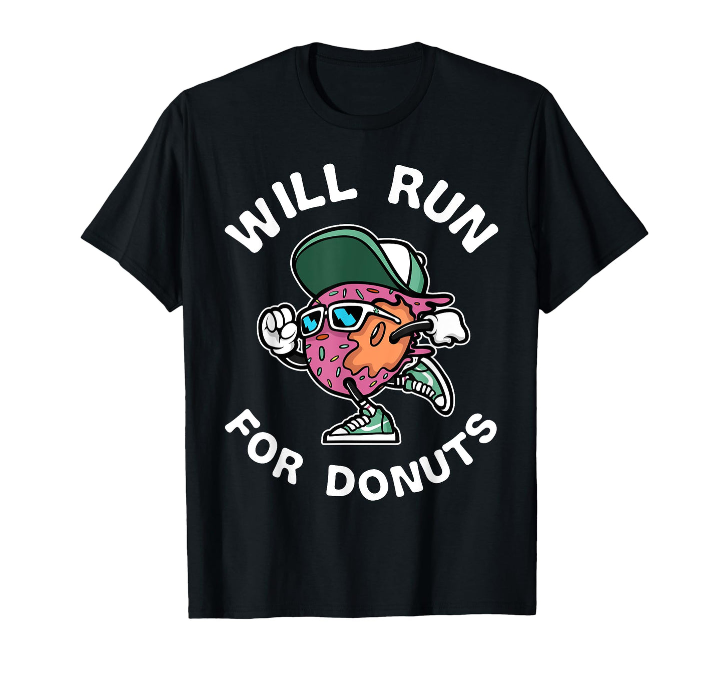 Runner WIll Run For Donuts Funny Runner Marathon Running T-Shirt