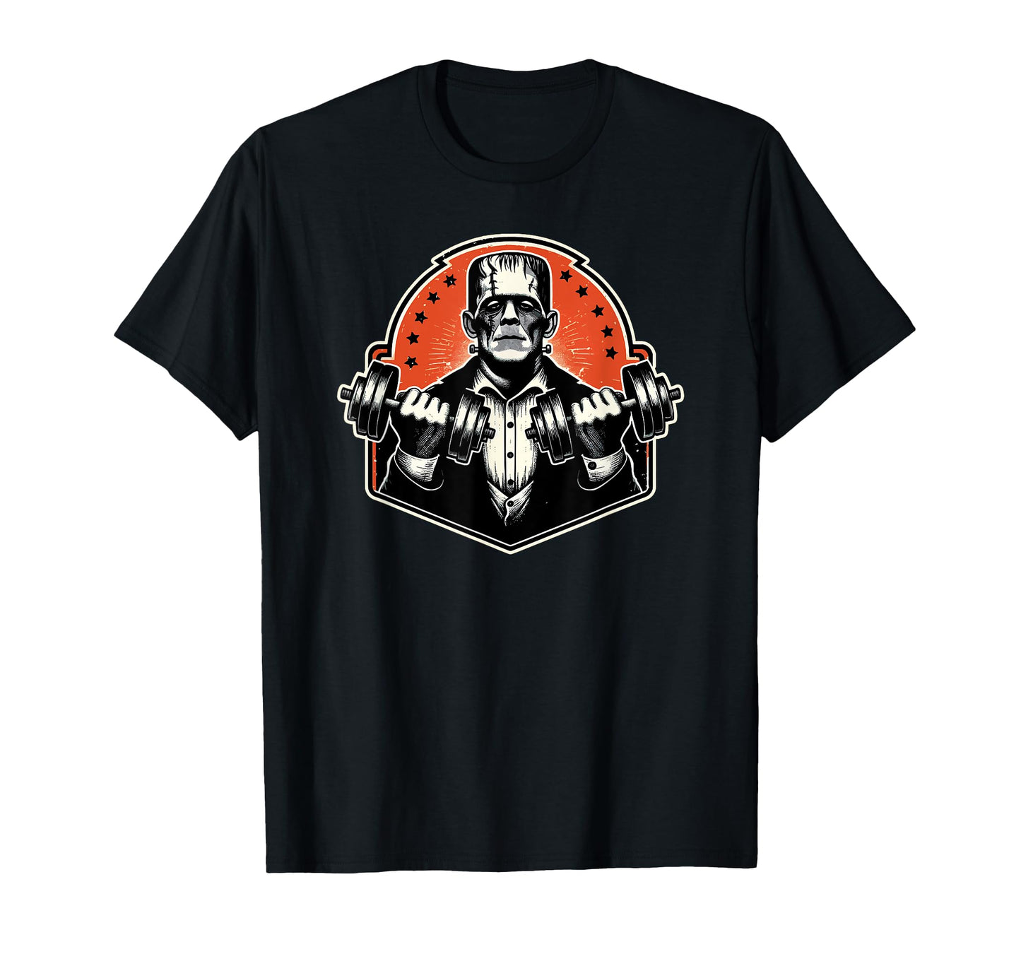 Frankenstein Monster workout dumbbell curl T-Shirt
