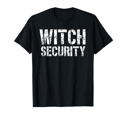 Halloween Dad Mom Daughter Adult Costume Witch Security T-Shirt