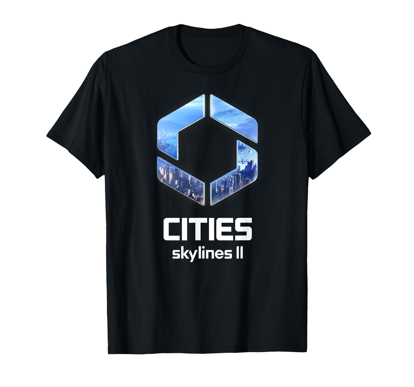 Cities Skylines II Game Logo City Builder White T-Shirt