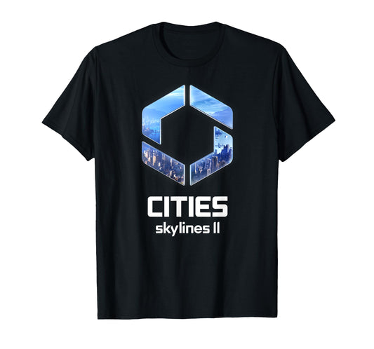 Cities Skylines II Game Logo City Builder White T-Shirt