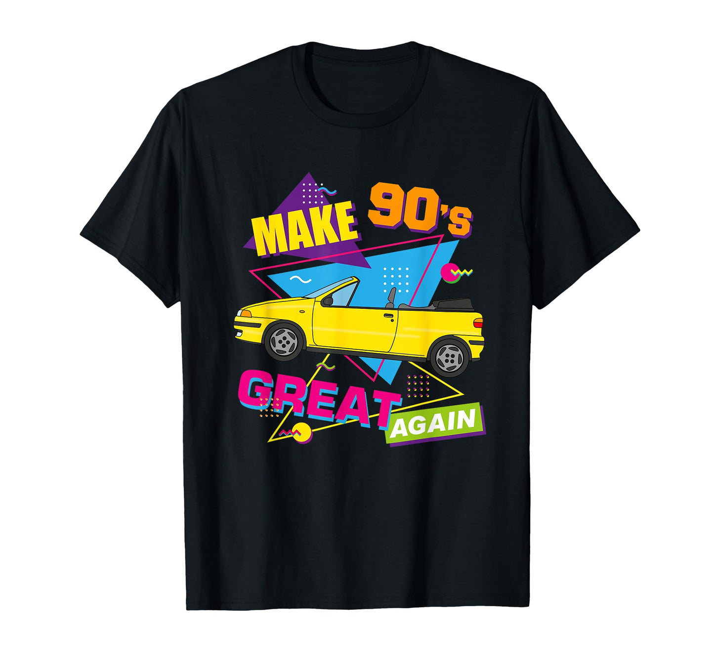 Make 90s Great Again Fiat Punto Cabrio Car 90s Vintage T-Shirt