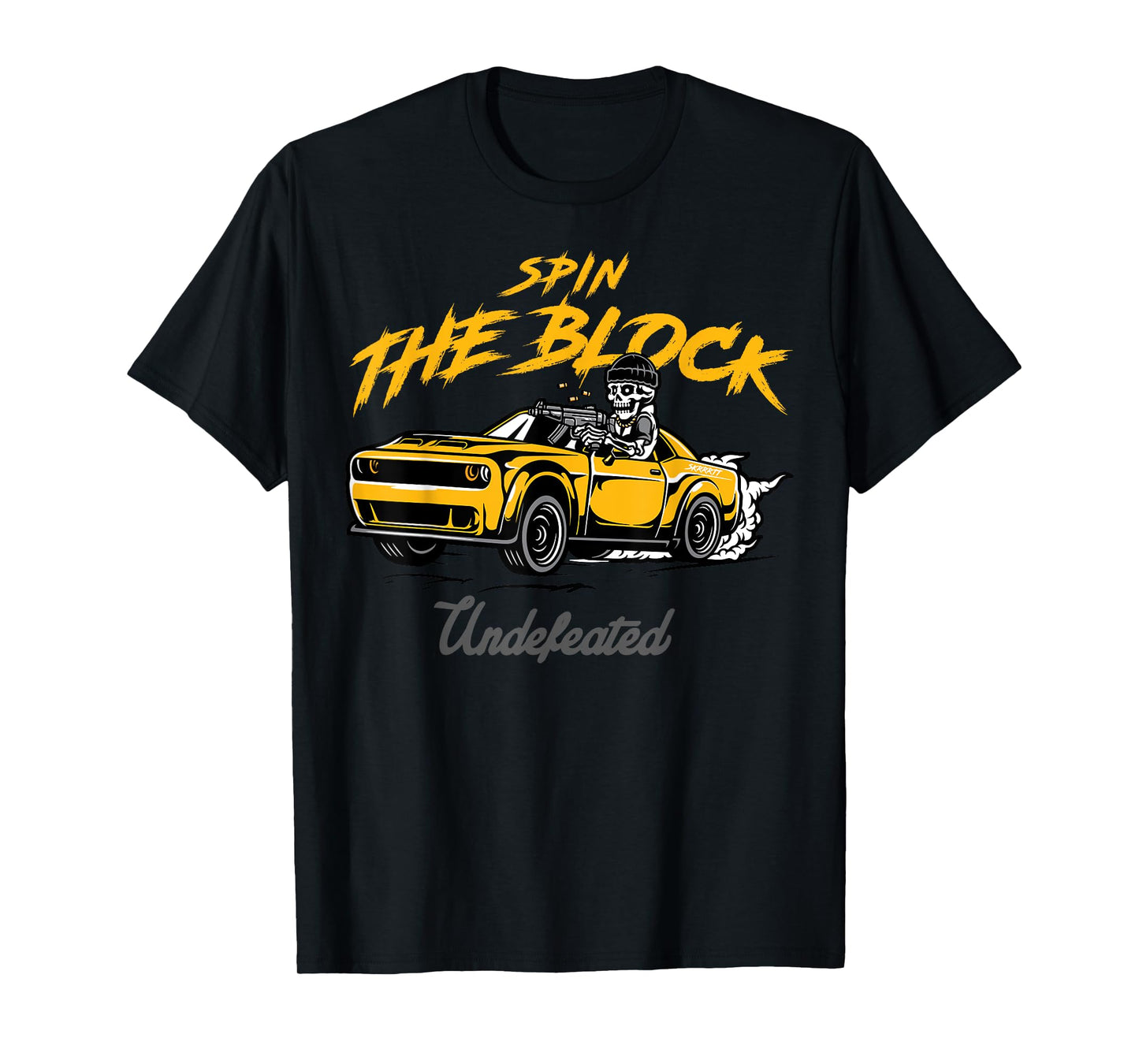 Sneaker Match Tee SPIN THE BLOCK Charcoal University Gold T-Shirt