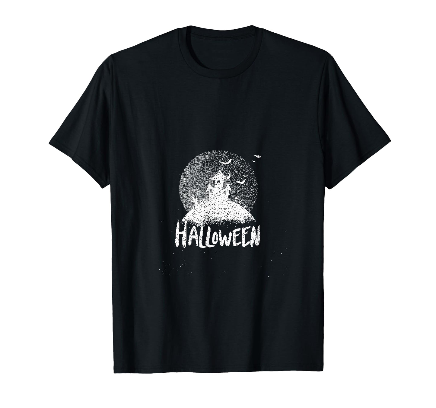 Cute Witchy Halloween Moon Magic Art T-Shirt