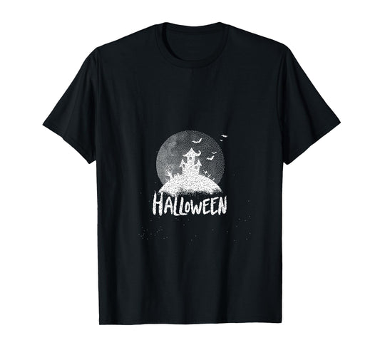 Cute Witchy Halloween Moon Magic Art T-Shirt