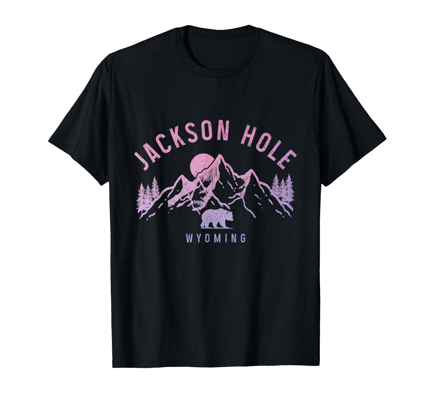 Jackson Hole Wyoming Mountains Bear Nature Vintage T-Shirt