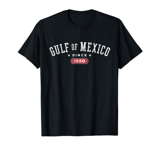 Gulf of Mexico Est 1550 Retro Vintage Athletic for Men Women T-Shirt