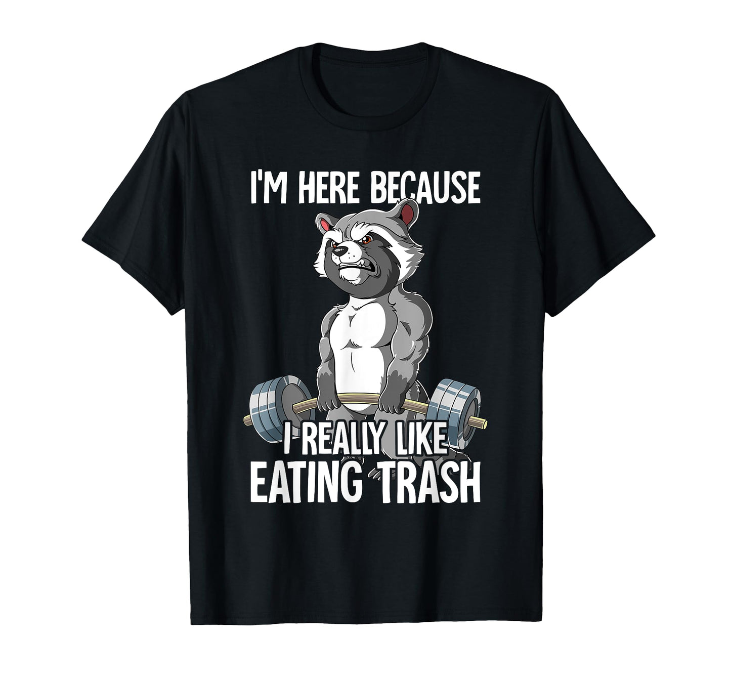 Raccoon Gym Weight Training Bodybuilder T-Shirt