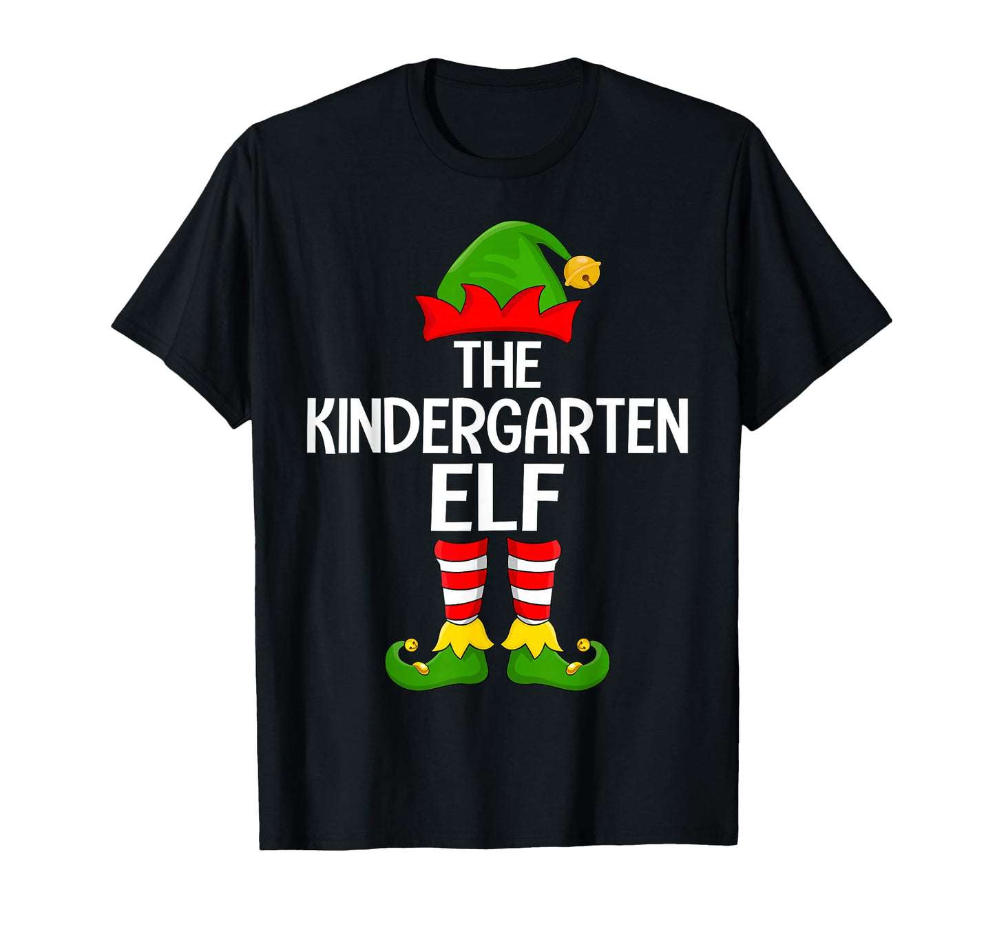 Kindergarten Elf Xmas Matching Family Elf Squad Christmas T-Shirt