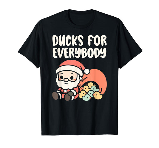 Ducks for Everybody, Kawaii Duck Lover, Cute Santa Claus T-Shirt