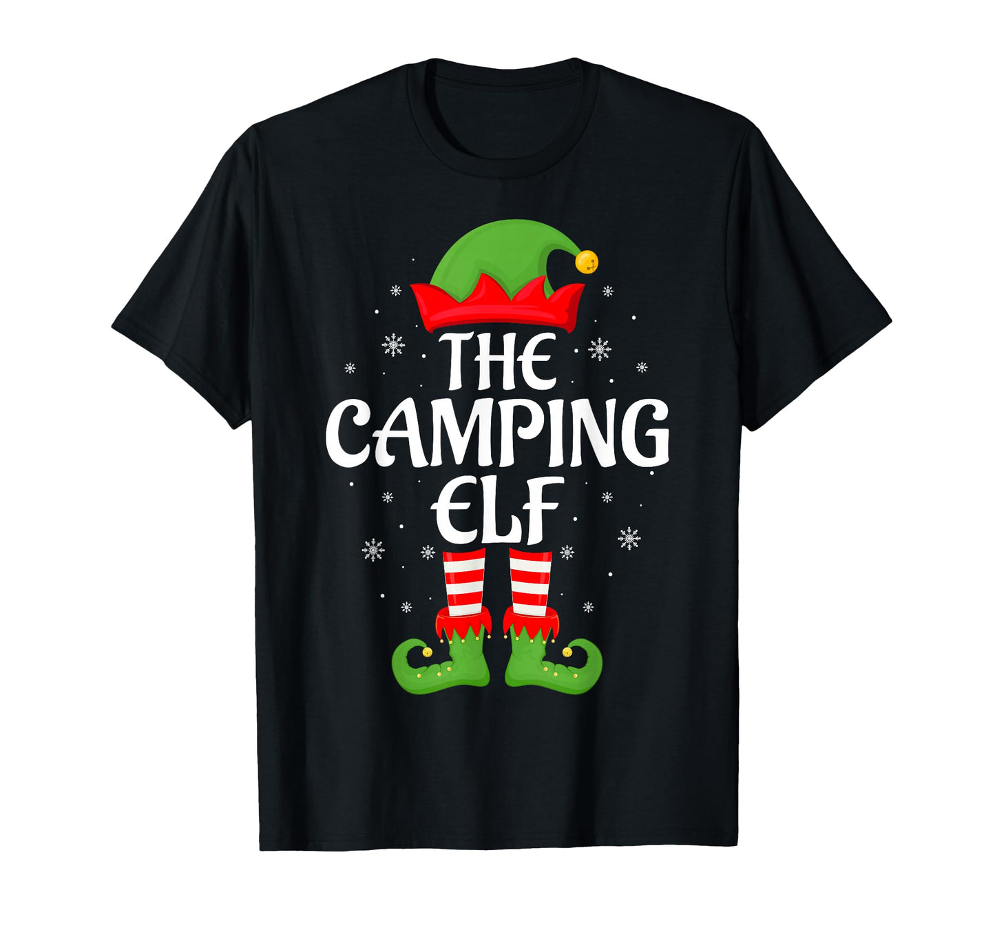 Camping Elf Xmas Family Matching Elf Squad Christmas T-Shirt