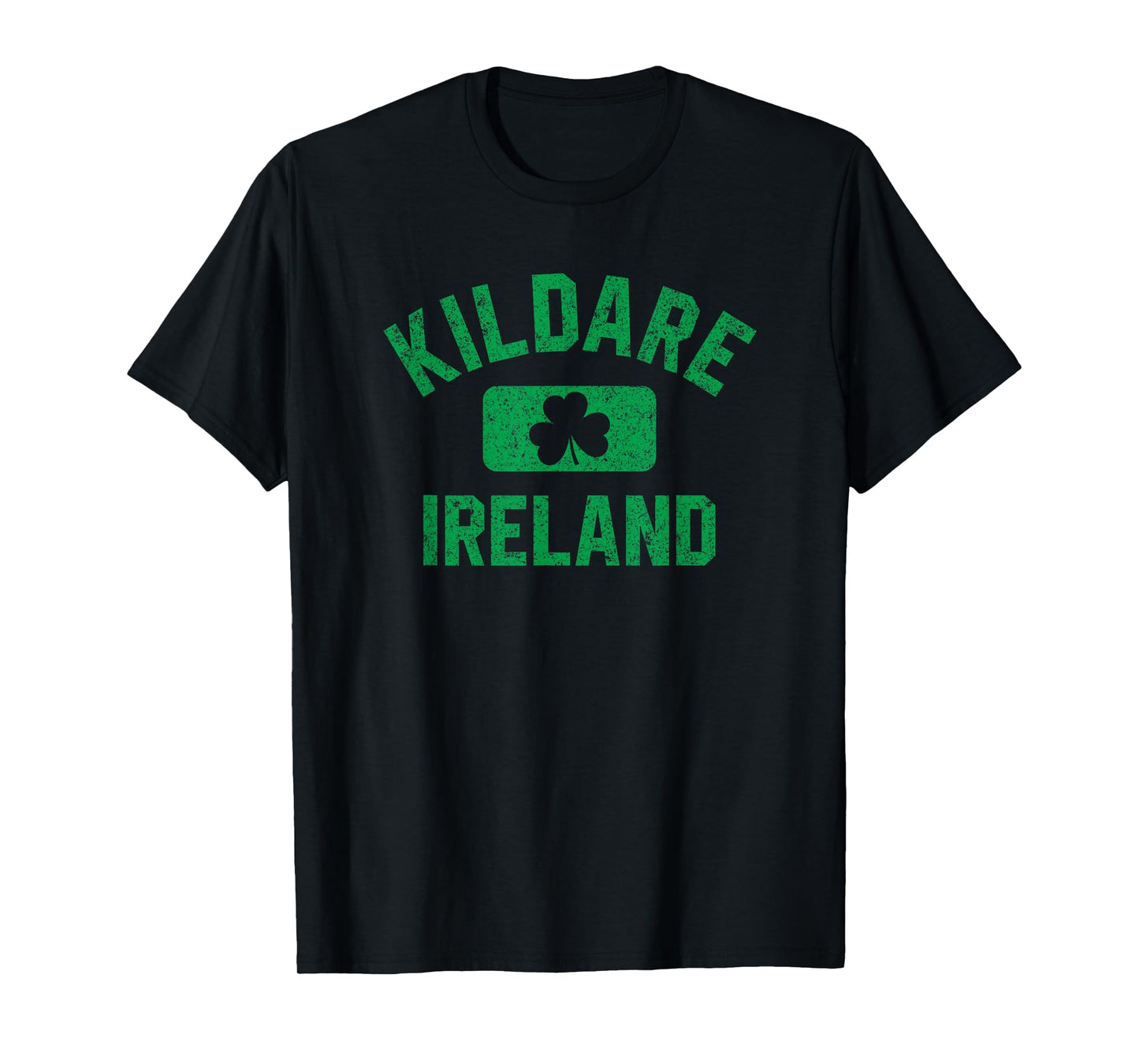 Kildare Ireland Gym Style Distressed Green Print T-Shirt