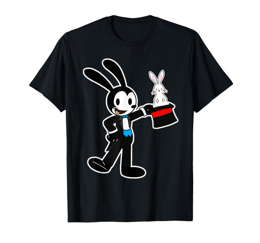 Oswald Rabbit Magician pulls Rabbit out of Hat T-Shirt