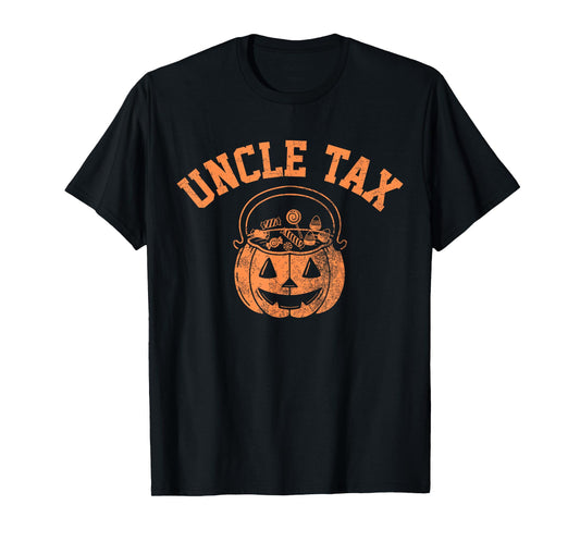 Vintage Uncle Tax Halloween Pumpkin Spooky Trick or Treat T-Shirt