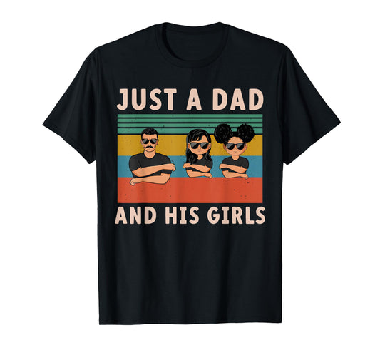 Just A Dad And His Girl Daddy Father's Day 2024 T-Shirt