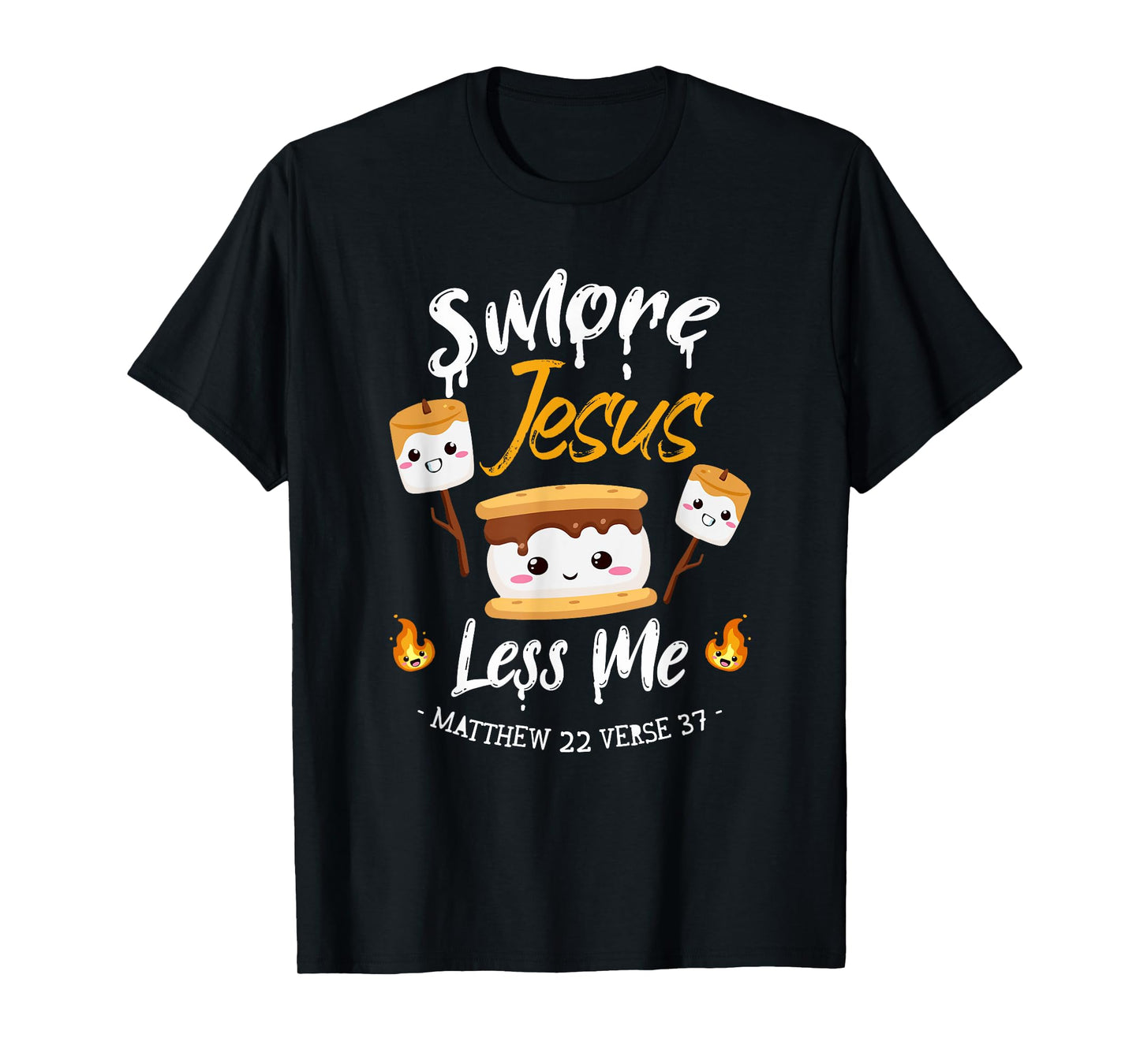 S'more And Jesus Less Me Christian Camping Camper Lover T-Shirt