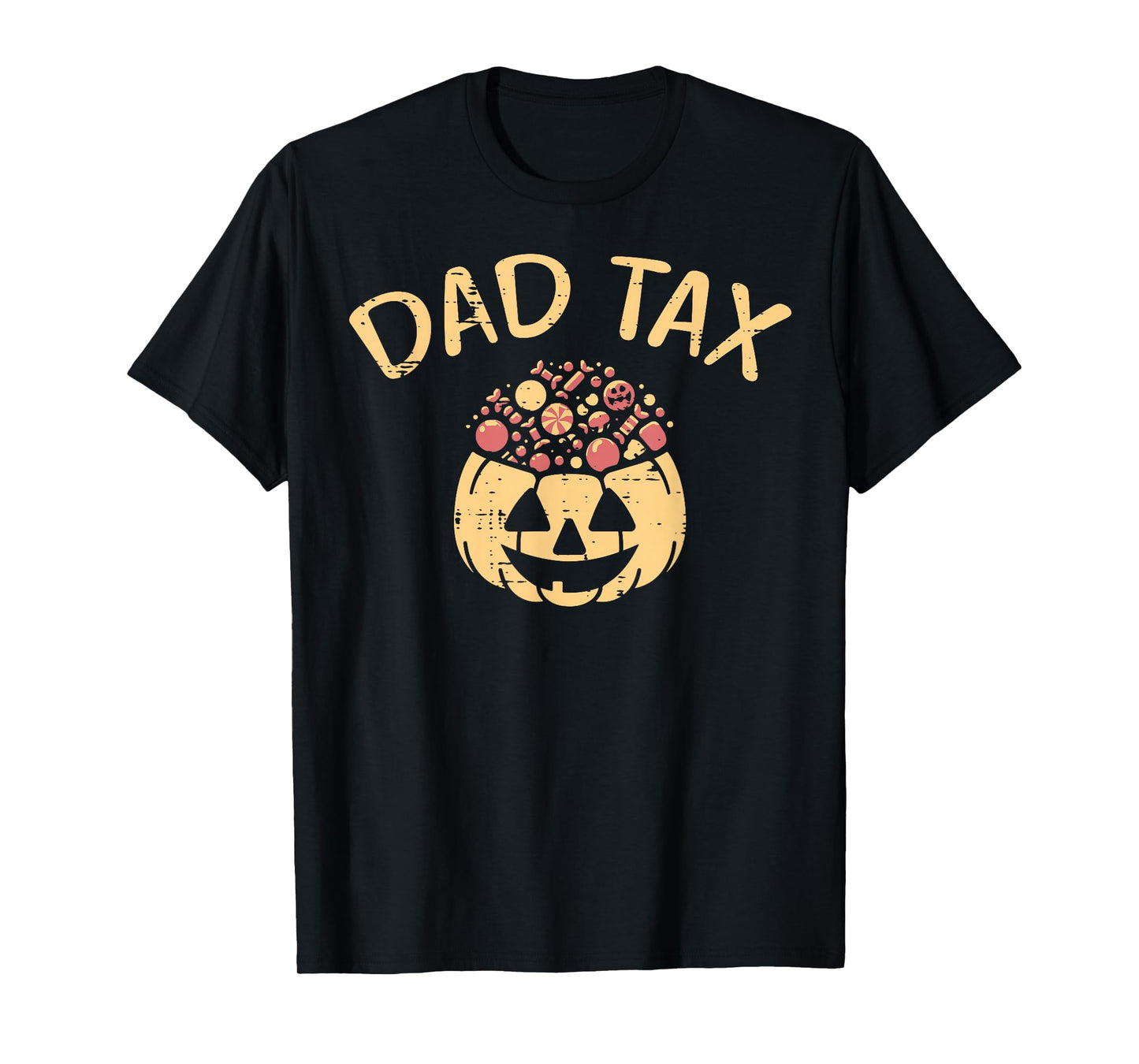 Halloween Pumpkin Candy Dad Tax Funny Costume Daddy Papa Men T-Shirt