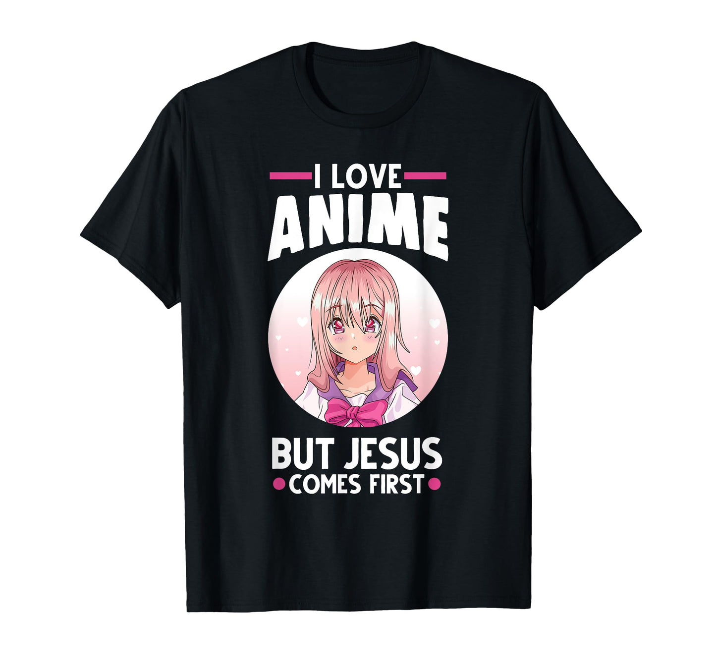 I Love Anime But Jesus Comes First Anime T-Shirt