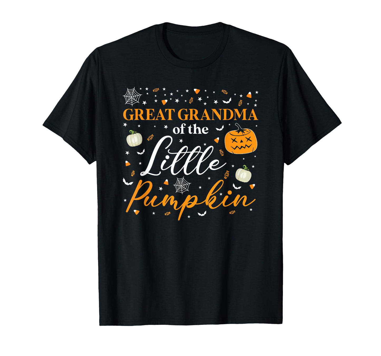 Halloween Great Grandma of The Little Pumpkin Grandmother T-Shirt