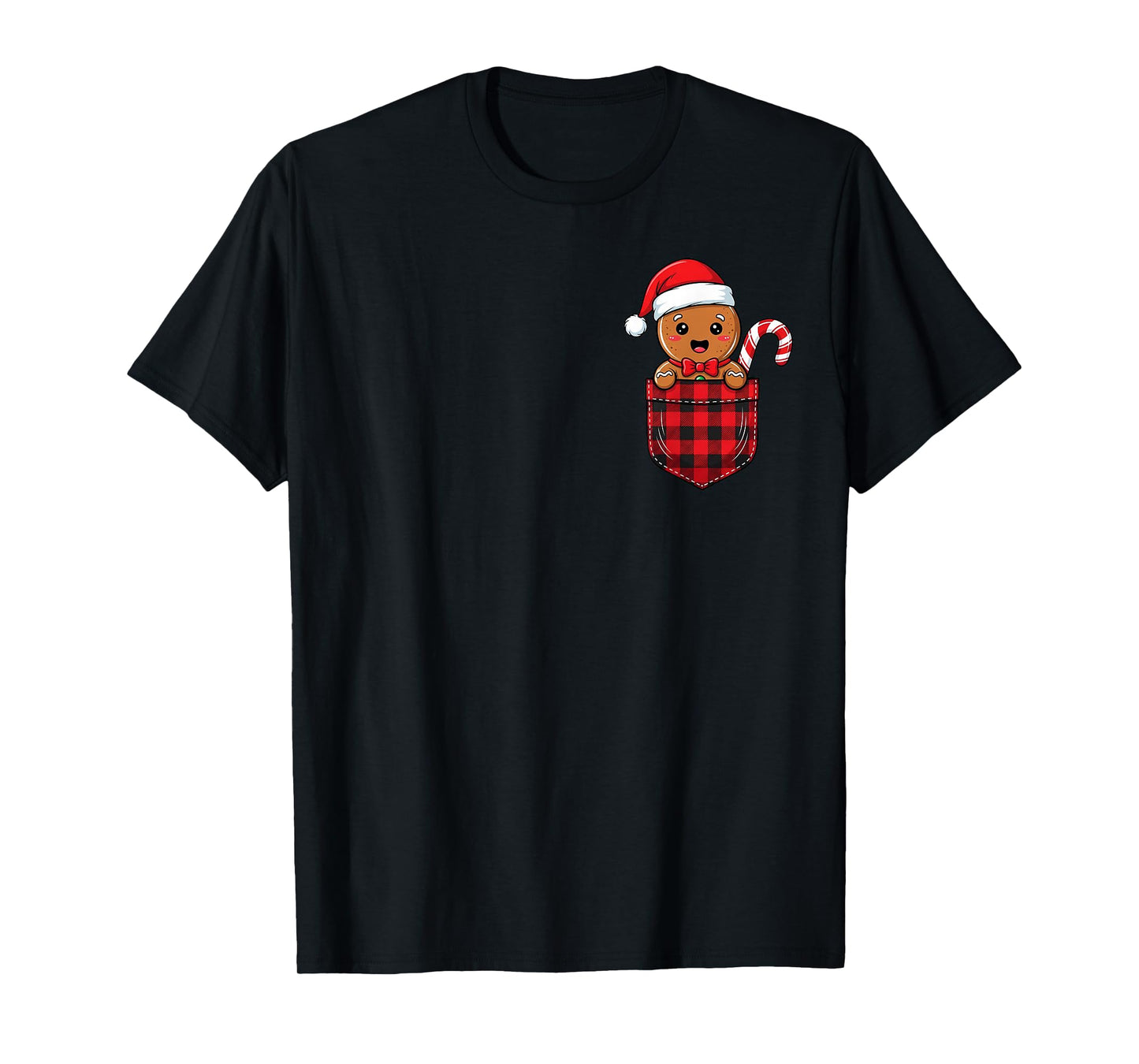 Gingerbread in Pocket Funny Christmas Cookie Boys Girls T-Shirt