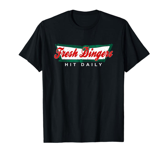 Don't Bunt Hit Fresh Dingers Funny Baseball Softball Game T-Shirt