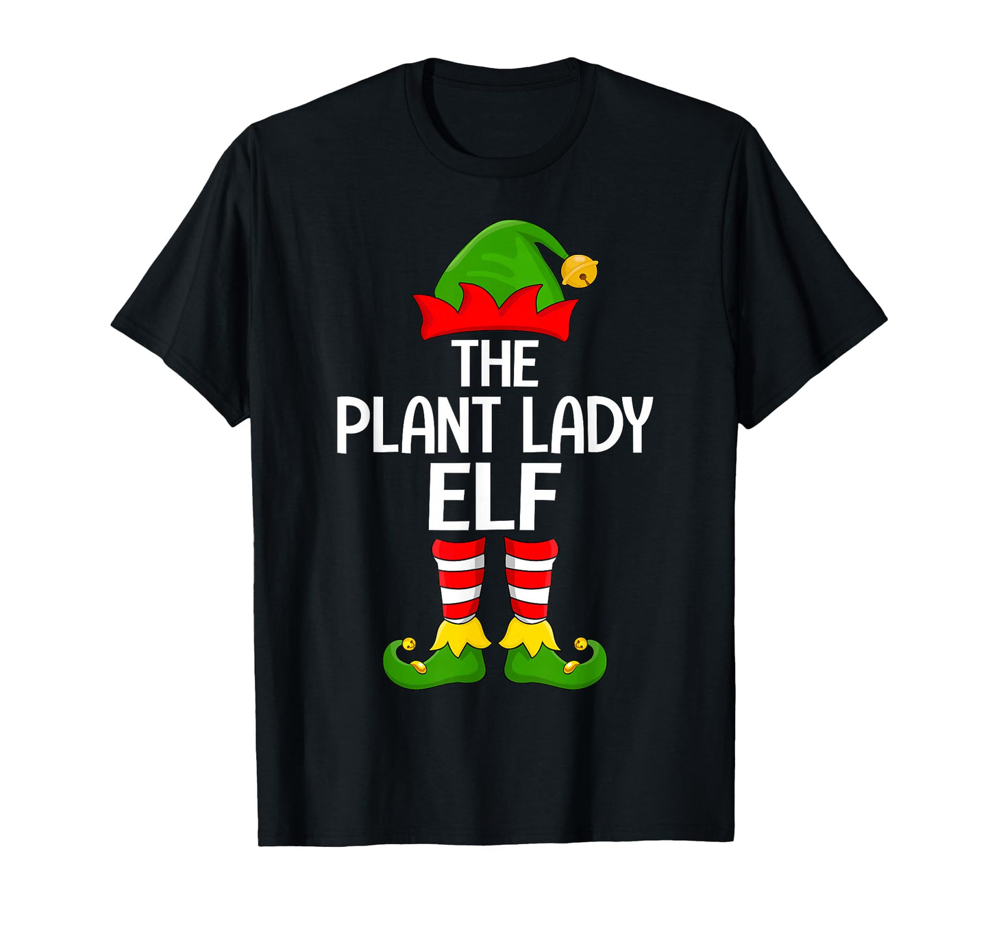 Plant Lady Elf Xmas Matching Family Elf Squad Christmas T-Shirt