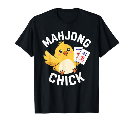 Mahjong Chick Chinese Board Game Player T-Shirt