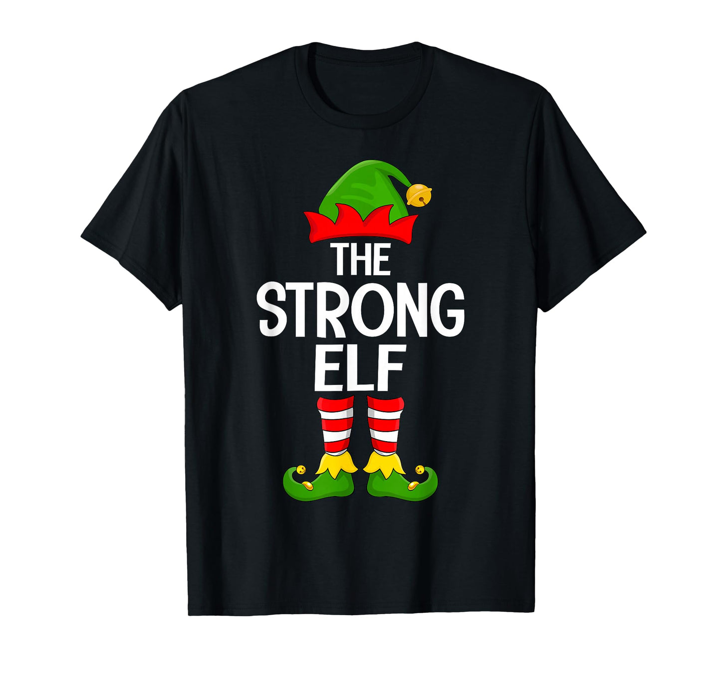 Strong Elf Xmas Matching Family Elf Squad Christmas T-Shirt