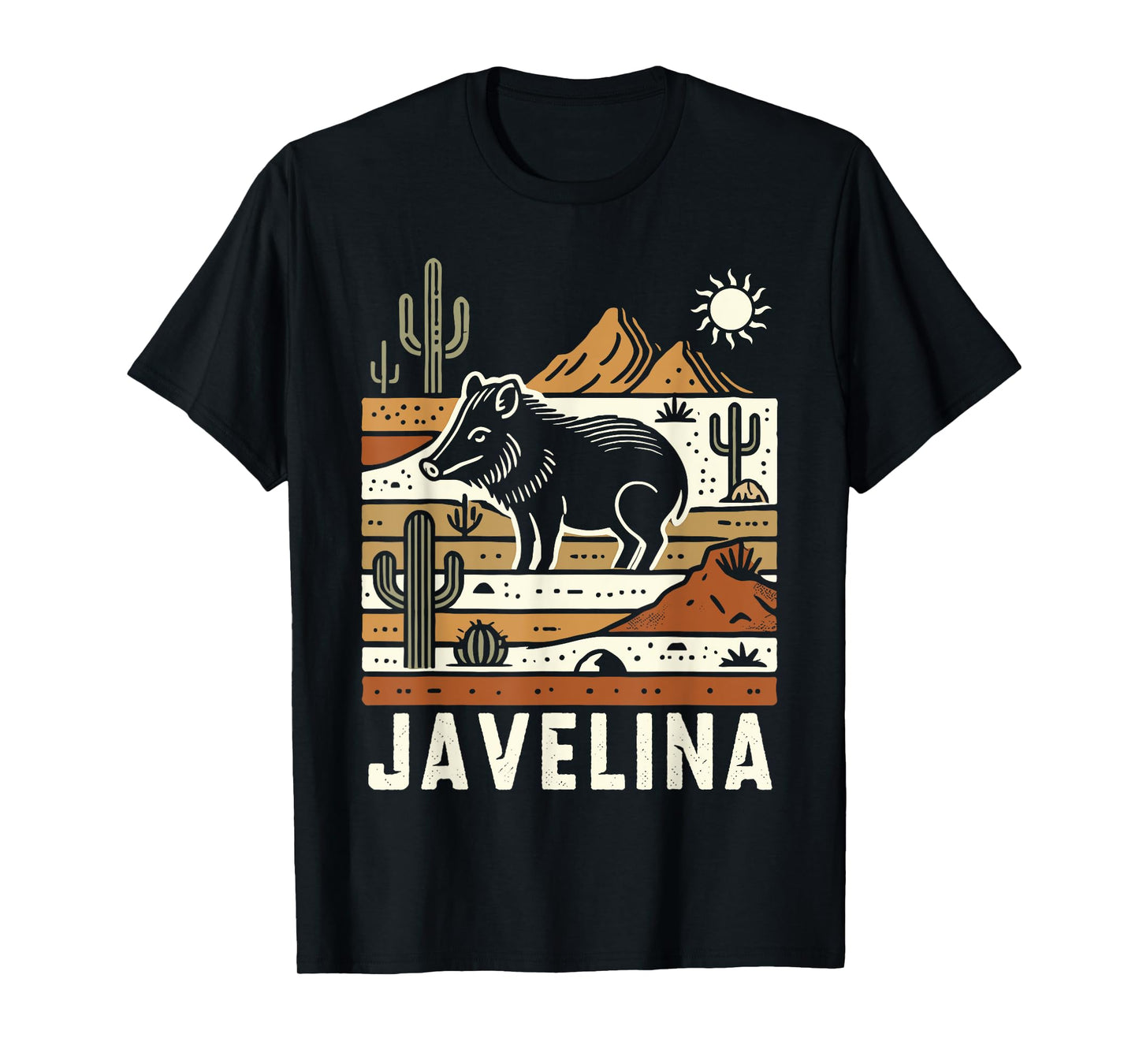 Javelina in Desert Landscape, Javelina T-Shirt