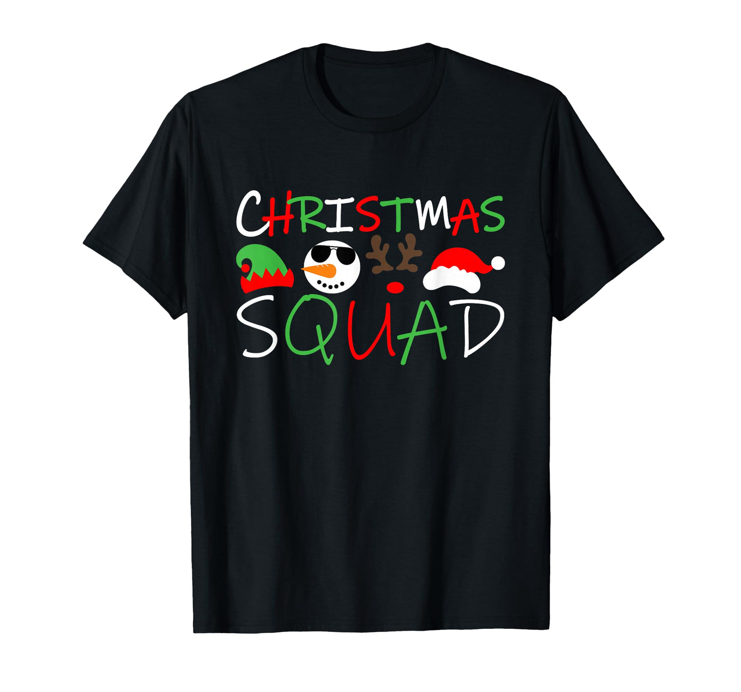 Christmas Squad Reindeer Elf Santa Snowman Xmas Family T-Shirt