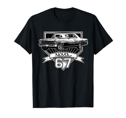 1967 67 Chevys Nova Classic Car Old School Muscle Car T-Shirt