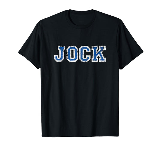 JOCK retro varsity distressed sports player cosplay college T-Shirt
