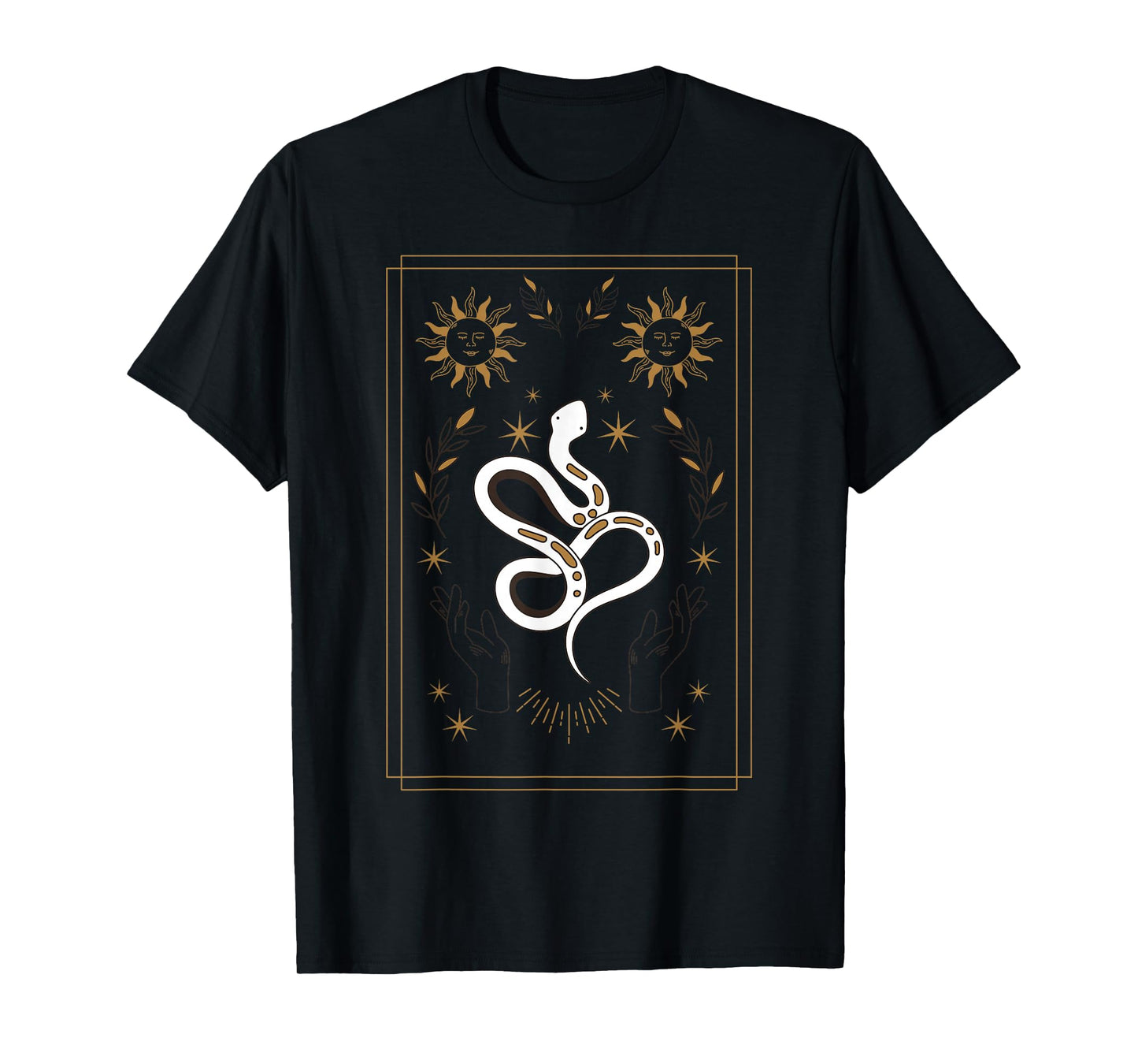 Mystical Snake Art Pagan Symbol Witches Esoteric Style T-Shirt