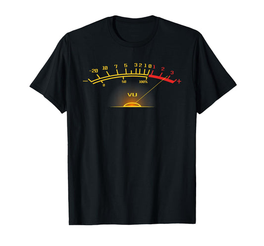 Retro VU Meter Hi-Fi Funny Stereo Sound Audio Engineer T-Shirt