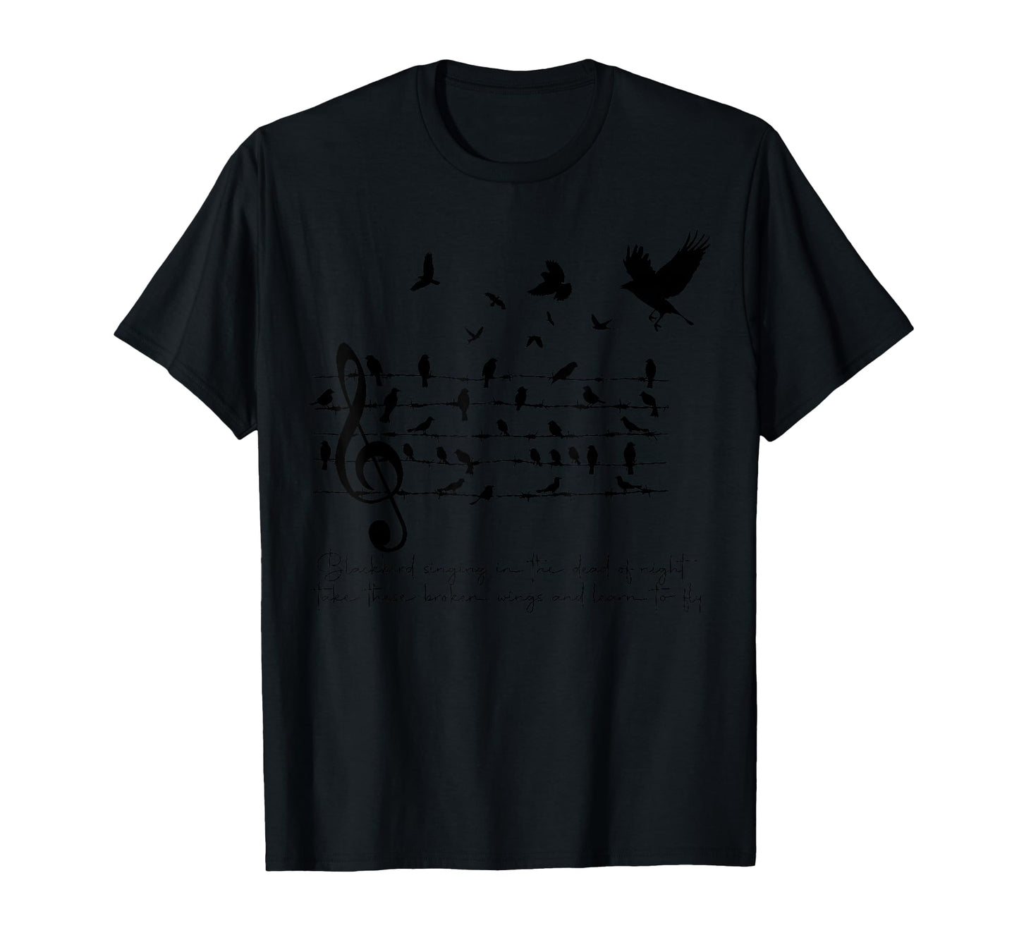 Blackbird Singing In the Dead of Night. T-Shirt