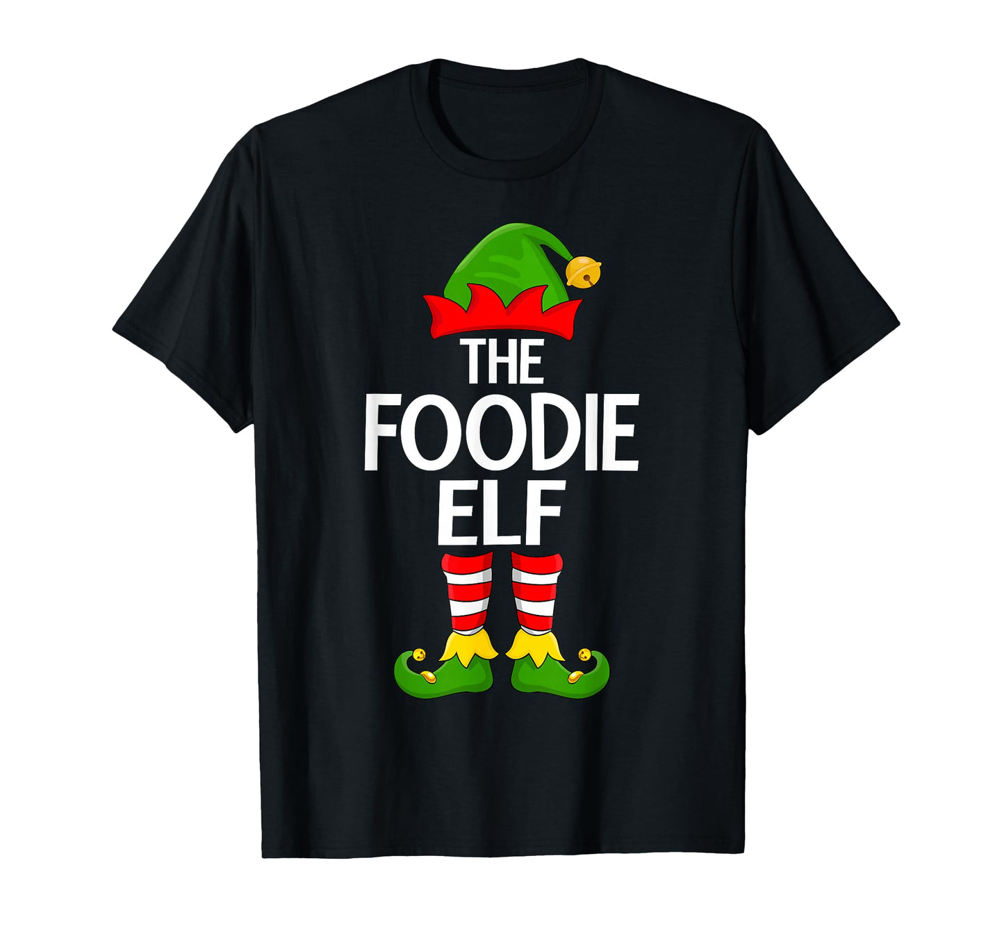 Foodie Elf Xmas Matching Family Elf Squad Christmas T-Shirt