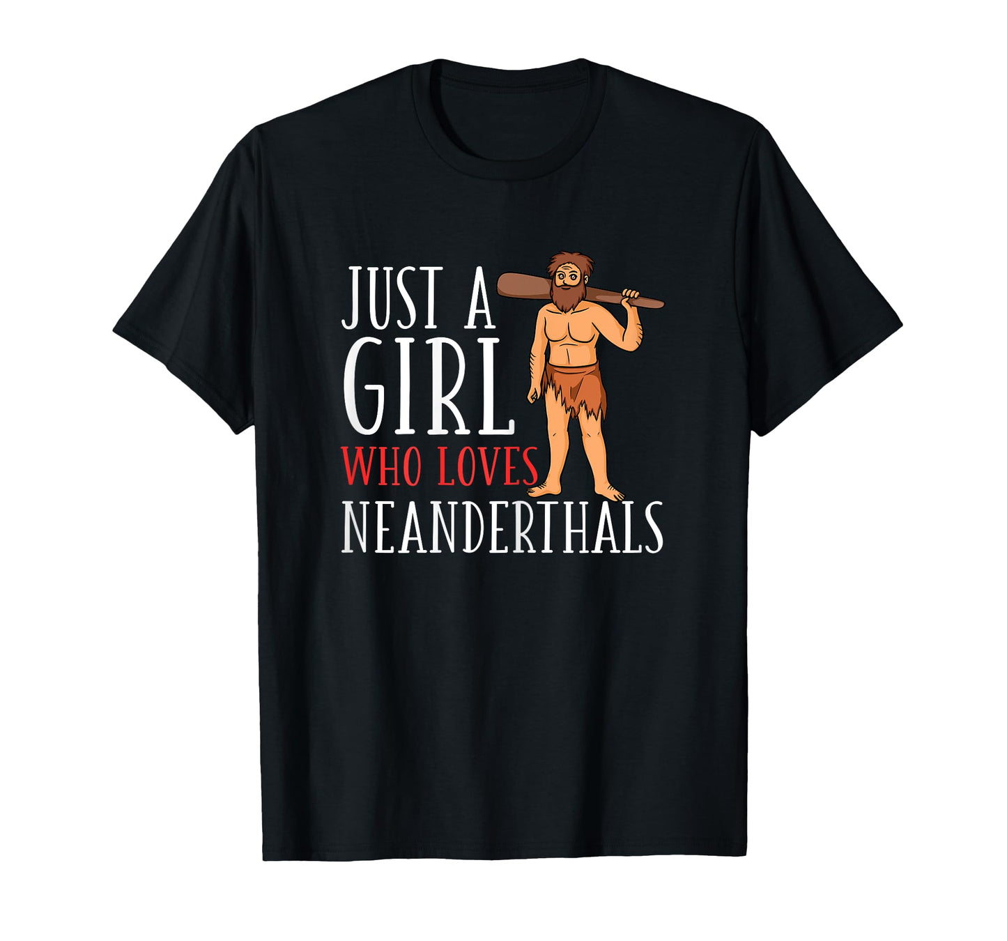 Neanderthal Caveman Gift Dna Woman Skull T-Shirt