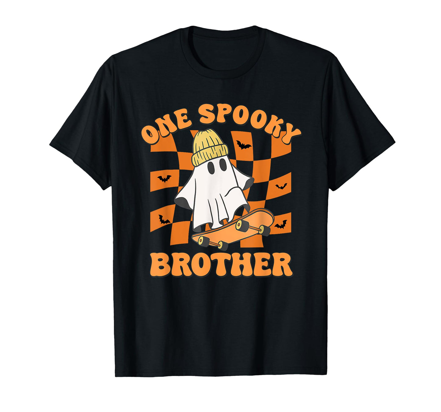 One Spooky Brother Birthday Halloween Skateboarding Ghost T-Shirt