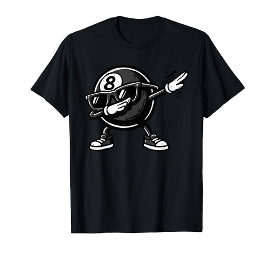 Dabbing 8 Ball Billiard Funny Pool Player Dab Dance T-Shirt