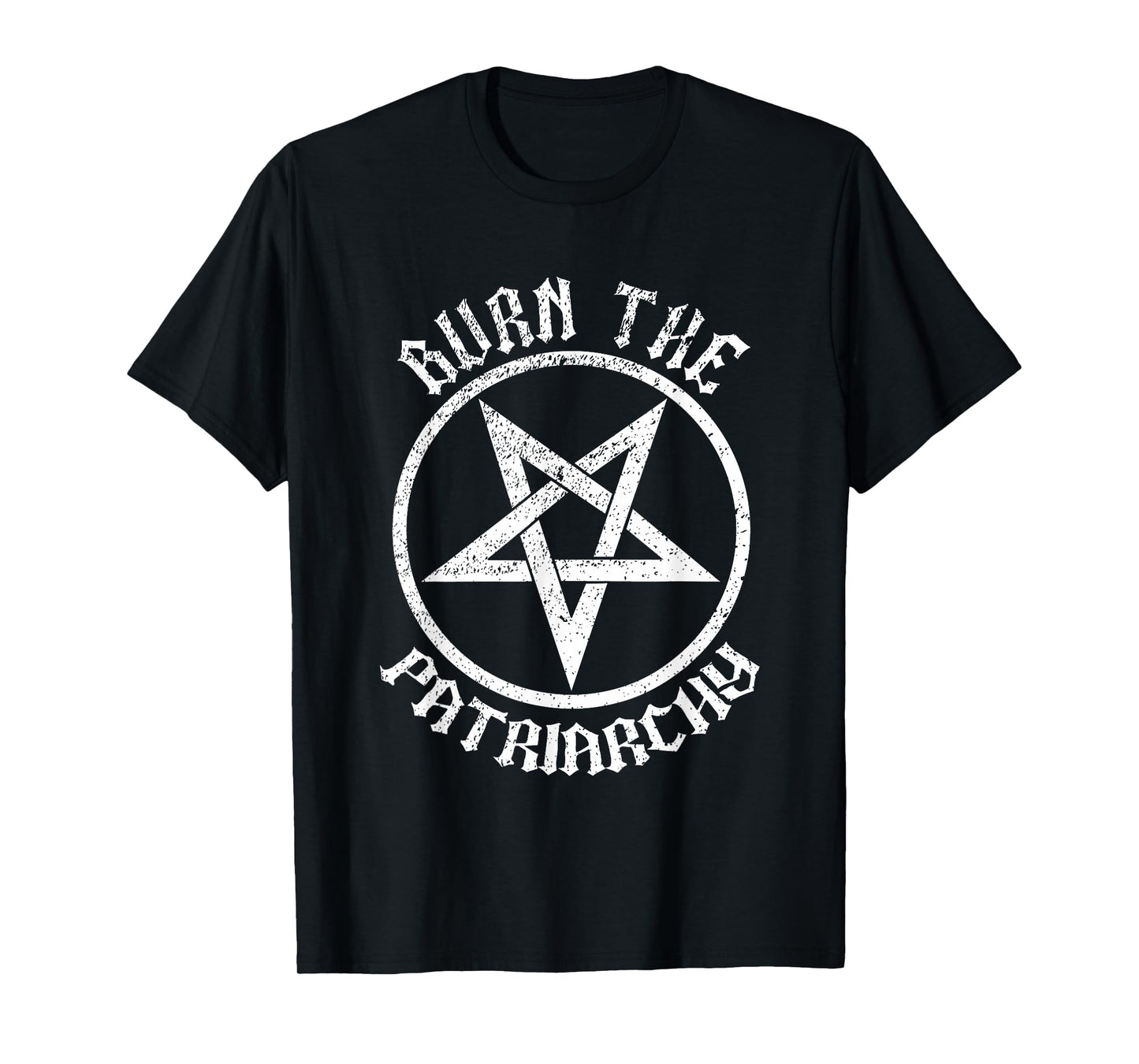 Burn The Patriarchy Feminist Witch Halloween Pentagram T-Shirt