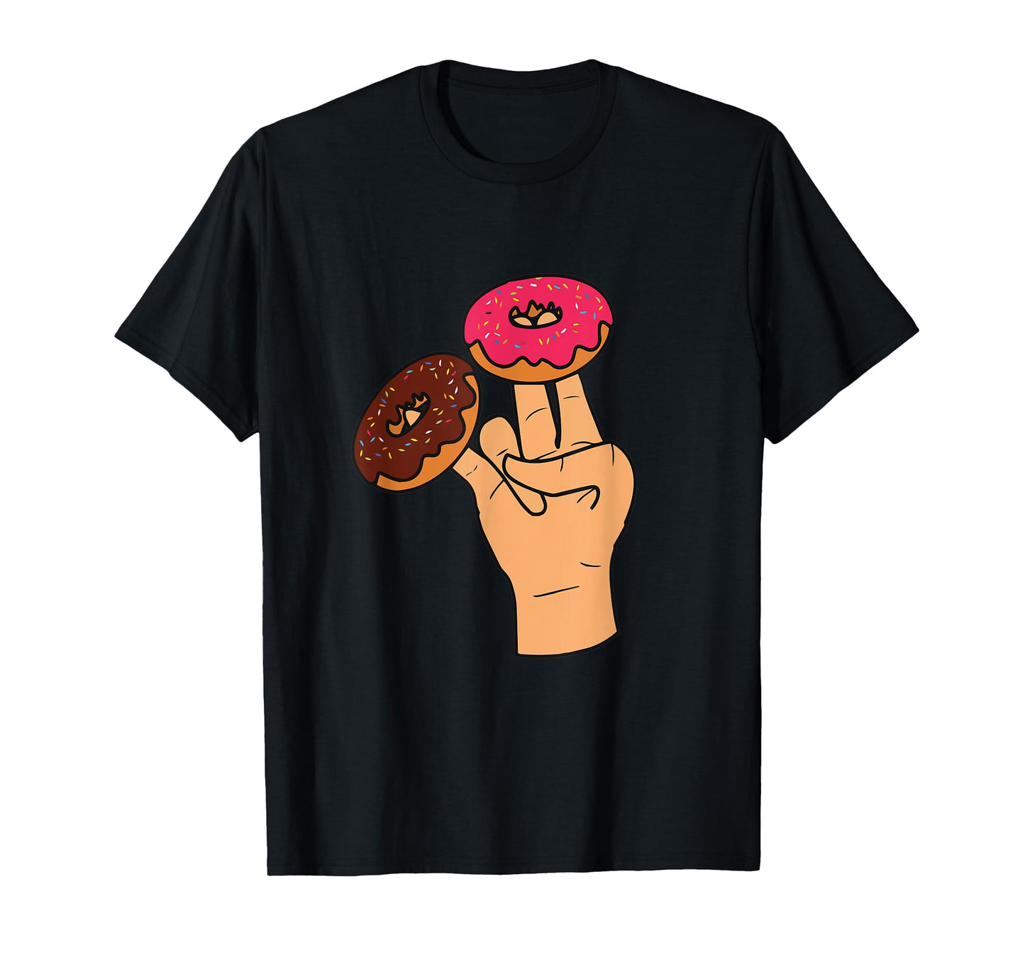 Cool Donuts Cartoon Illustration Novelty Graphic Designs T-Shirt
