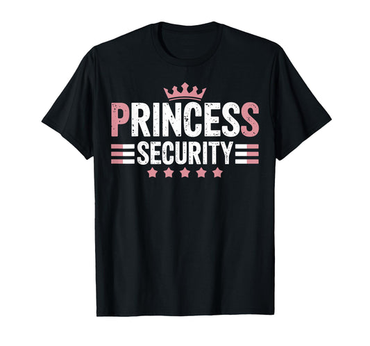 Princess Security Boys Big Brother Vintage Birthday Dad Mom T-Shirt